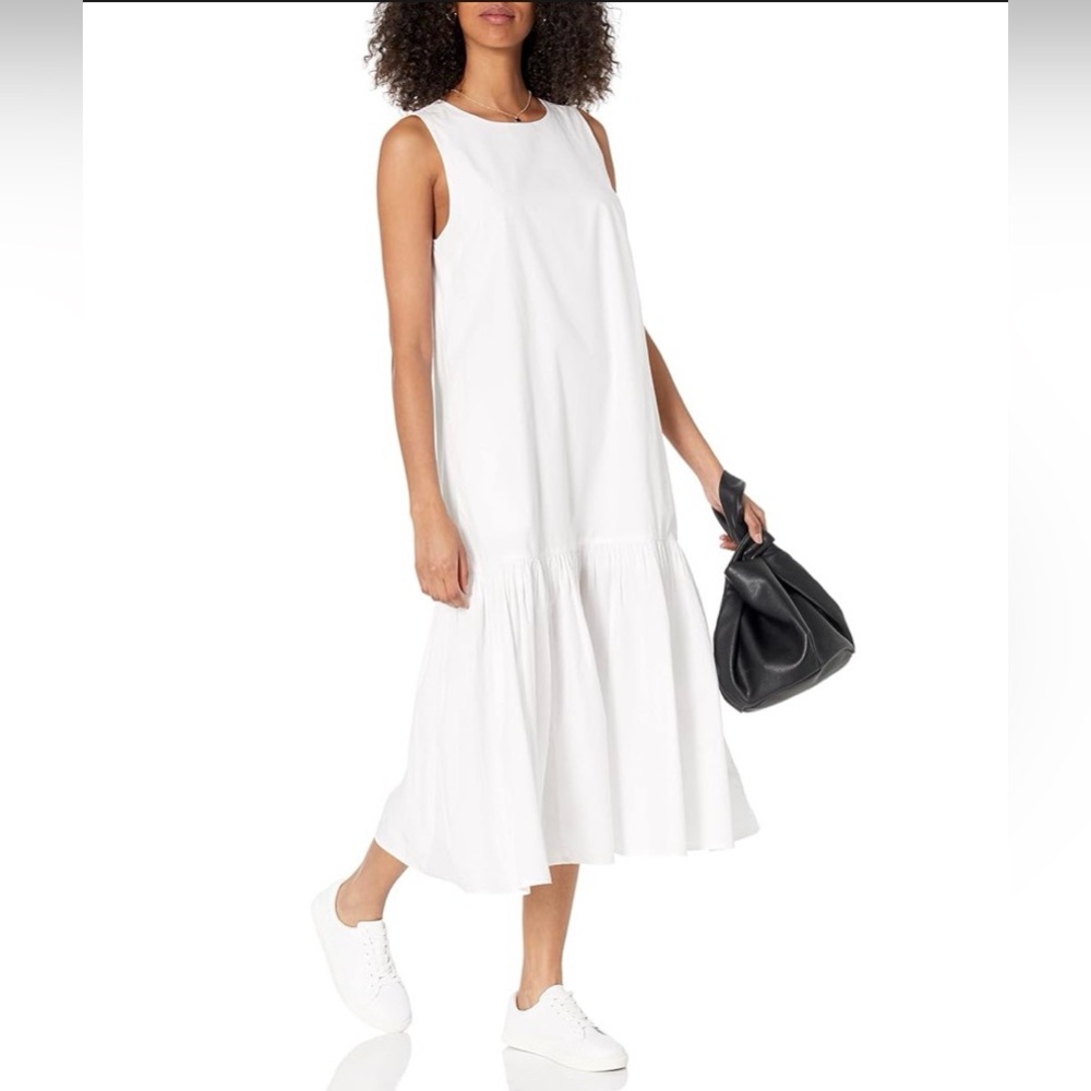 The Drop Women's Ilana Loose Sleeveless Wide-Hem Poplin Maxi Dress